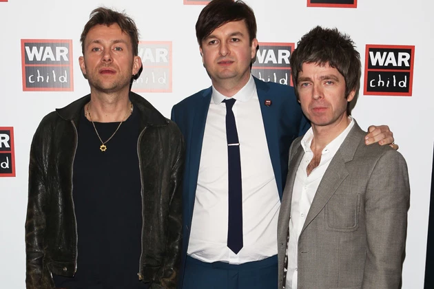 Damon Albarn Noel Gallagher Brit Awards Damon Albarn Noel Gallagher Brit Awards